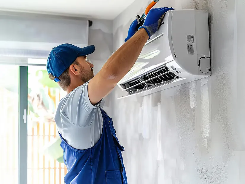 Air conditioning repair technician with warranty and guarantee